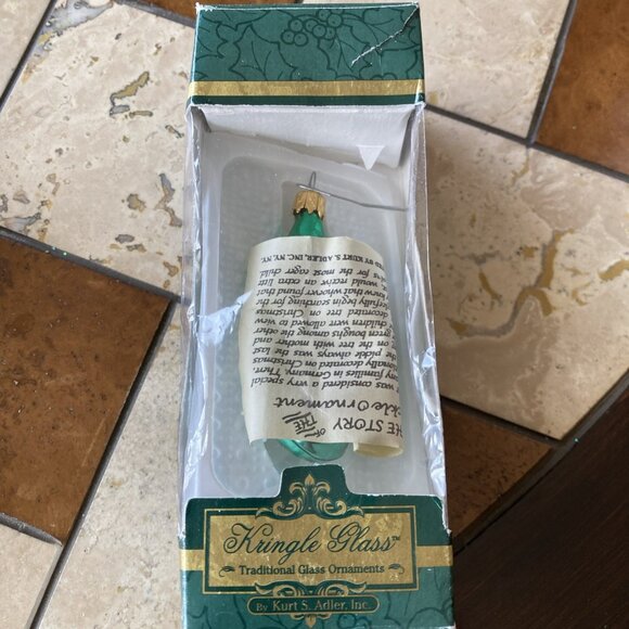 Kurt Adler Glass Pickle Ornament - Kringle Glass - Includes Story - Picture 10 of 10